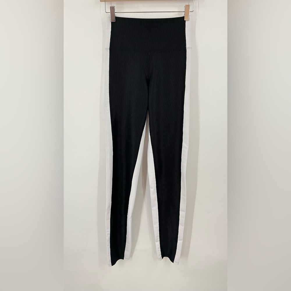 Beachriot M set bra leggings Colorblock black 0864 white ribbed beach riot sport - Picture 9 of 14
